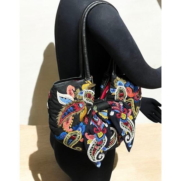 Y2K Mary Frances Hand Beaded Embroidered Boho Shoulder Bag - Picture 7 of 10